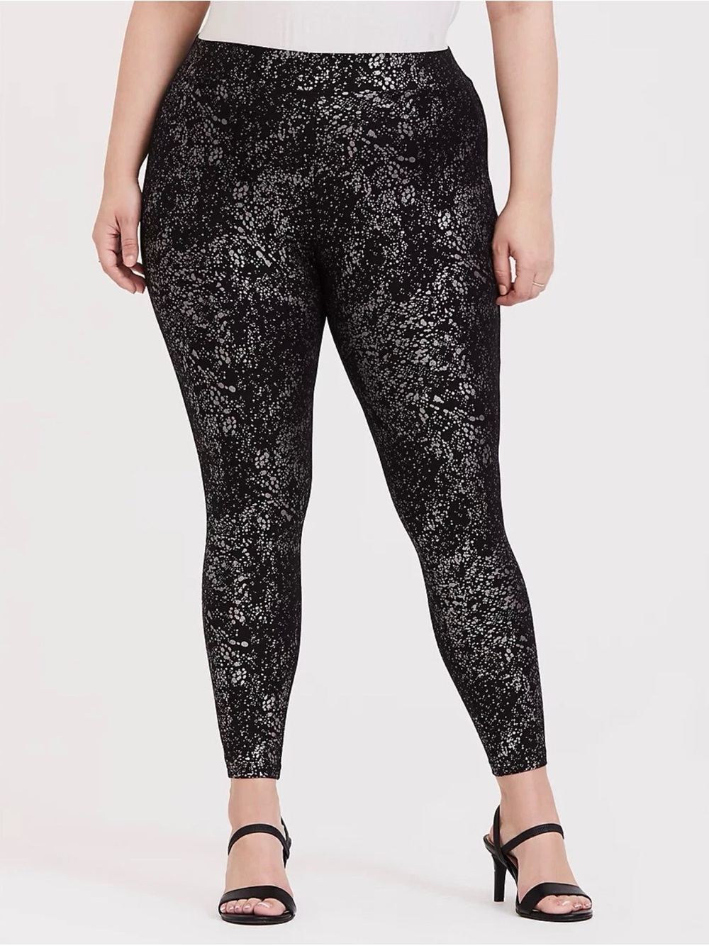 NWOT Torrid Black & Silver Speckle Leggings